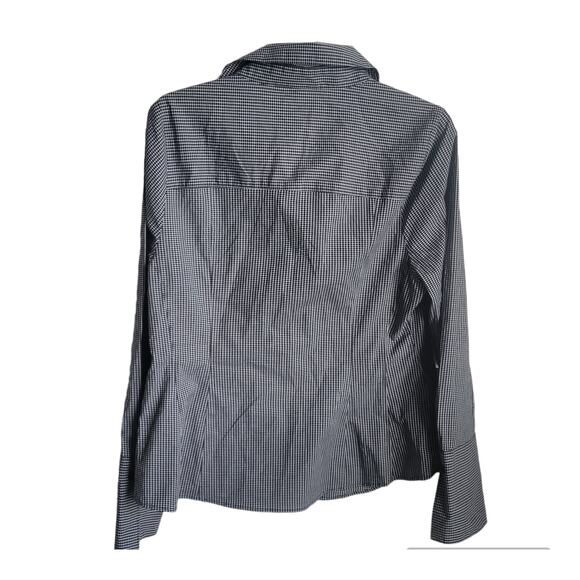 Lane Bryant Long Sleeve Fitted Blouse Black and White New with Tags Size 14 - Picture 2 of 9